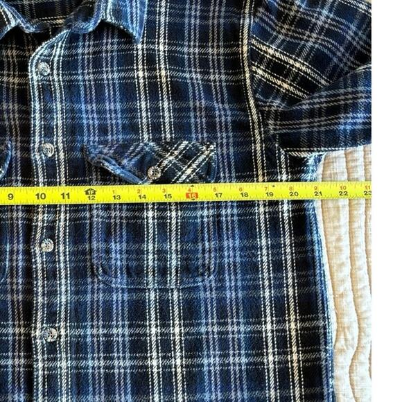 FIELD & STREAM Heavy Flannel Blue Plaid Women’s M - Picture 6 of 6